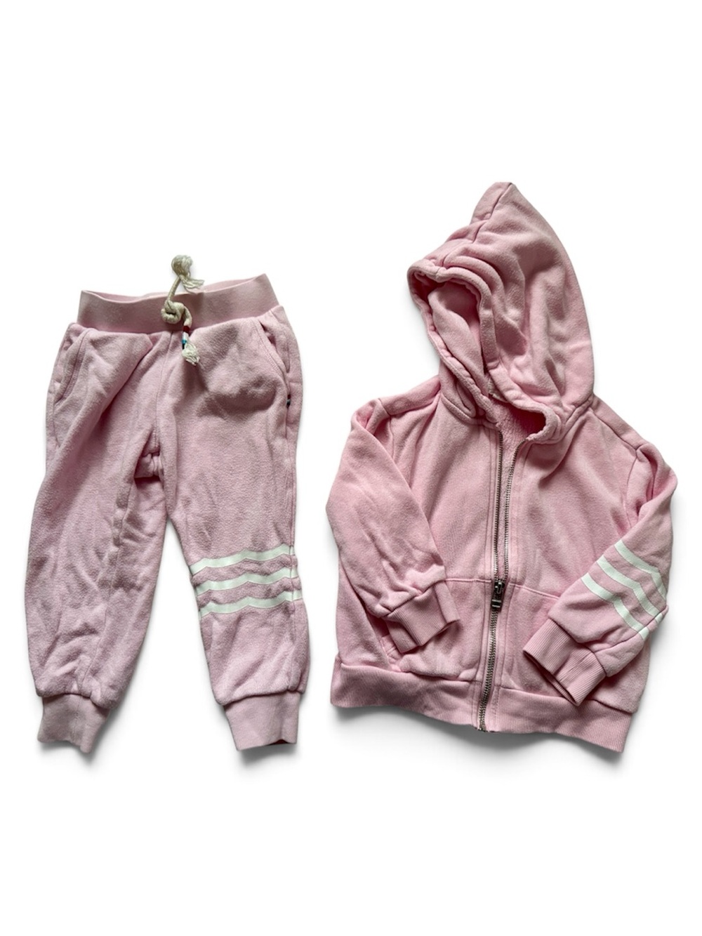 Sol Angeles 2T Pink Waves Hoodie Jogger Set Girls Toddler Zip Sweatshirt Pants